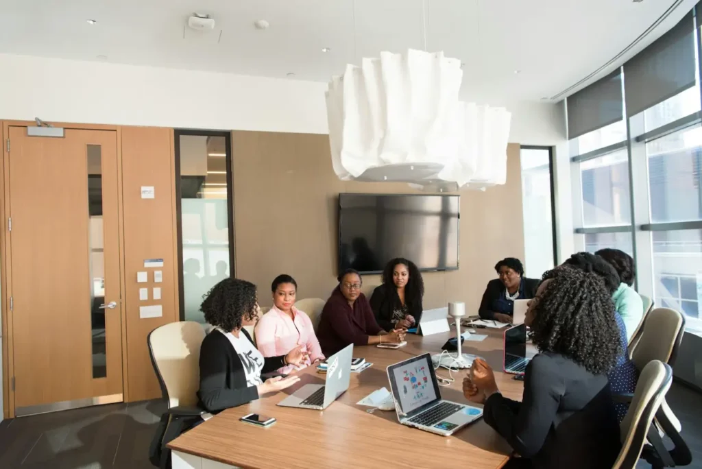 African professionals in a working session