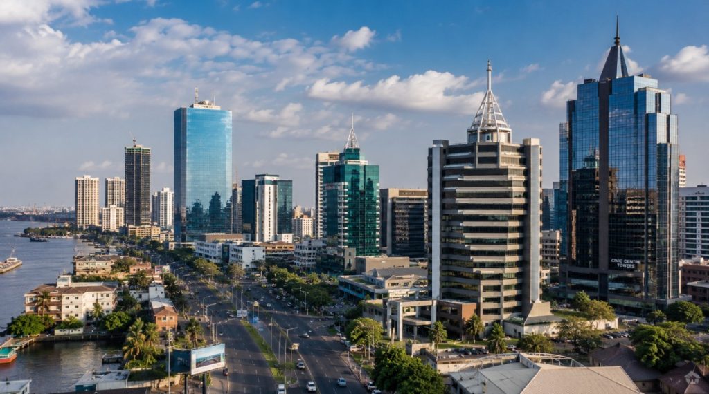 African skyline / business district